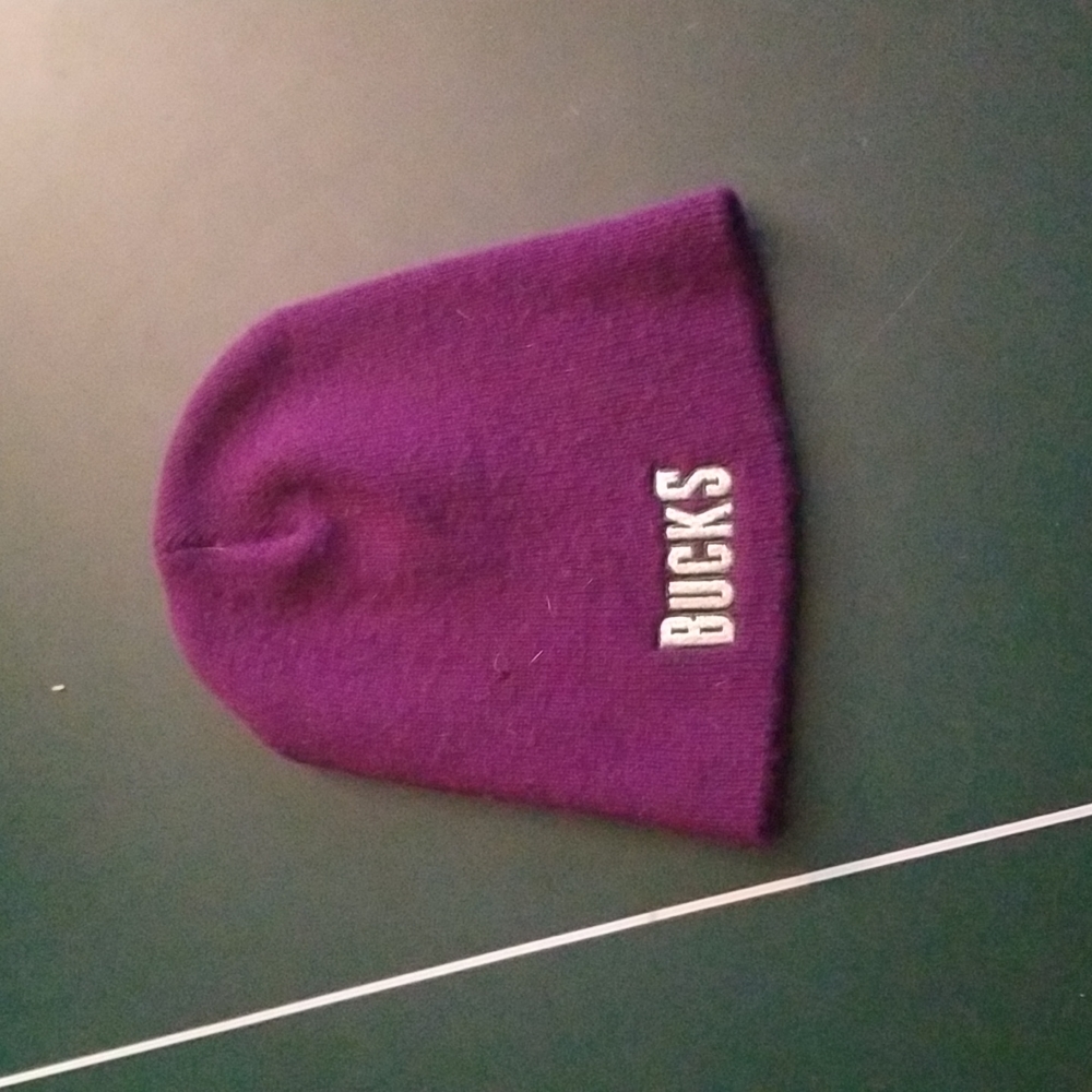 Retro Oldschool Hardwood MKE Bucks Beanie.